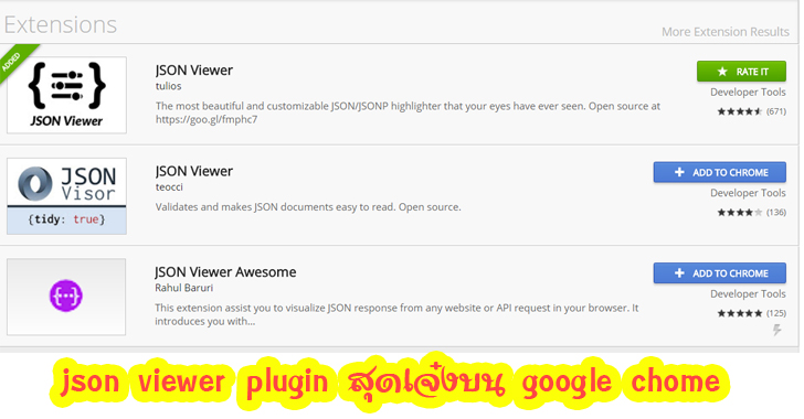 json viewer plugin ดูโครงสร้างไฟล์ json สุดเจ๋งบน google chrome