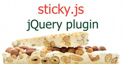 sticky.js jQuery plugin กำหนดตำแหน่ง menu,sidebar ไม่ให้เลื่อนตาม scroll