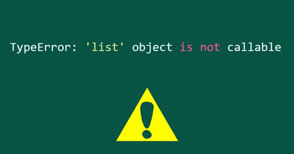 ภาษา Python TypeError: 'list' object is not callable