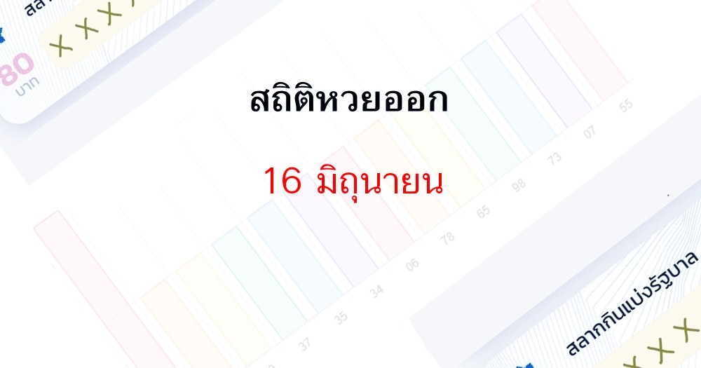 สถิติหวยออก 16 มิถุนายนย้อนหลัง 10 ปี, เลขไหนออกซ้ำมาดูกัน