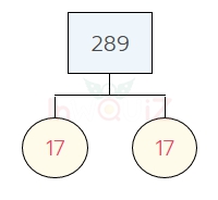การแยกตัวประกอบของ 289 แผนภาพต้นไม้ของ 289