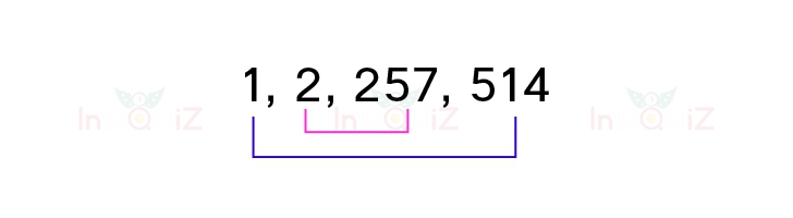 จำนวนสองจำนวนที่คูณกันได้ 514, ตัวประกอบของ 514